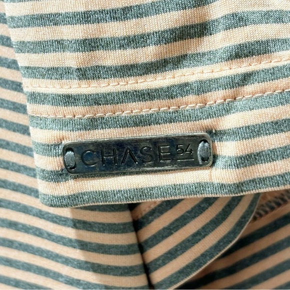 CHASE 54 Men’s Orange Gray Stripe Golf Polo Shirt Cypress Lake Patch Size XL - Picture 5 of 11